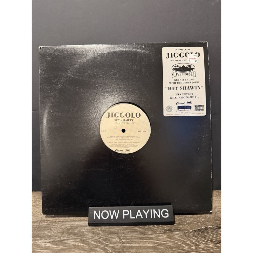 Jiggolo – Hey Shawty 12" Single Record 2004 Capitol Hip Hop 33 RPM Suave House 2
